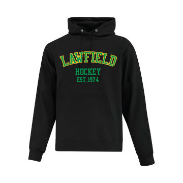 Lawfield Black Hoody With Embroidered Twill