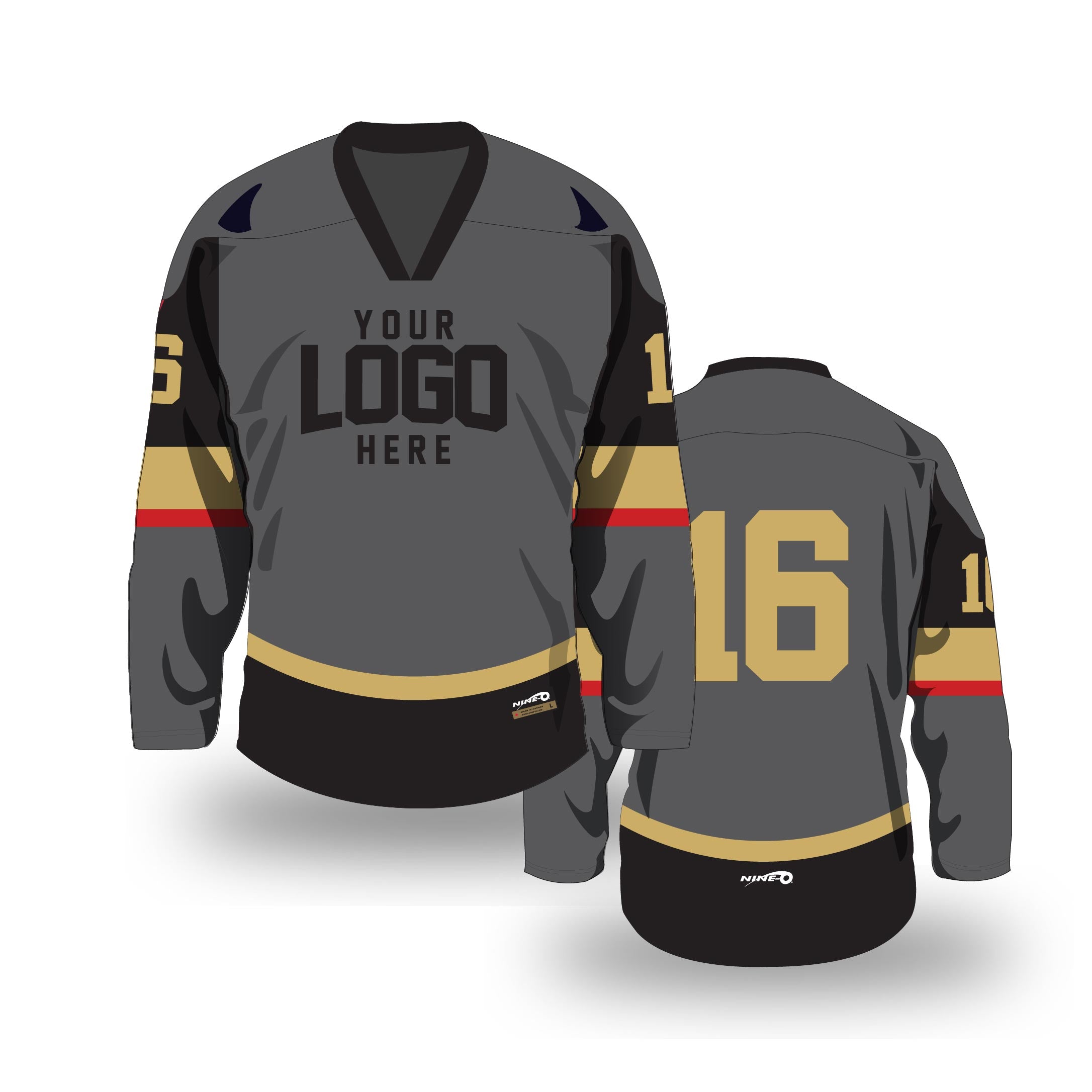 Custom Sublimated Hockey Jersey Vegas Style Team Headquarters